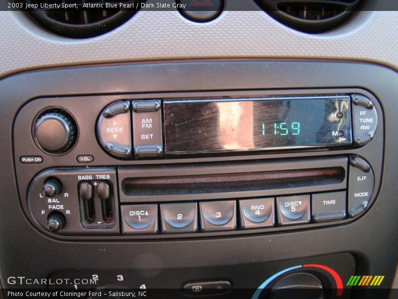Atlantic Blue Pearl / Dark Slate Gray 2003 Jeep Liberty Sport