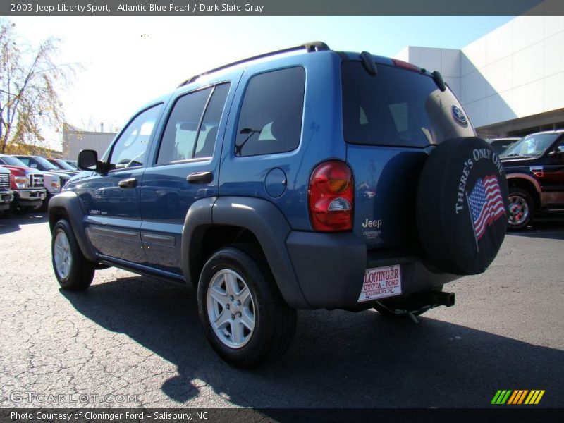 Atlantic Blue Pearl / Dark Slate Gray 2003 Jeep Liberty Sport