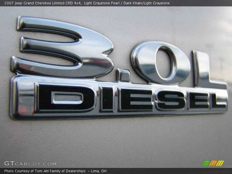 Light Graystone Pearl / Dark Khaki/Light Graystone 2007 Jeep Grand Cherokee Limited CRD 4x4