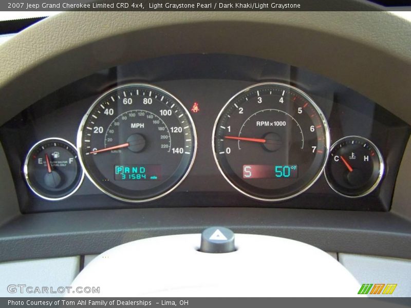 Light Graystone Pearl / Dark Khaki/Light Graystone 2007 Jeep Grand Cherokee Limited CRD 4x4