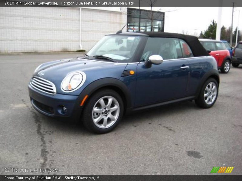 Horizon Blue Metallic / Grey/Carbon Black 2010 Mini Cooper Convertible