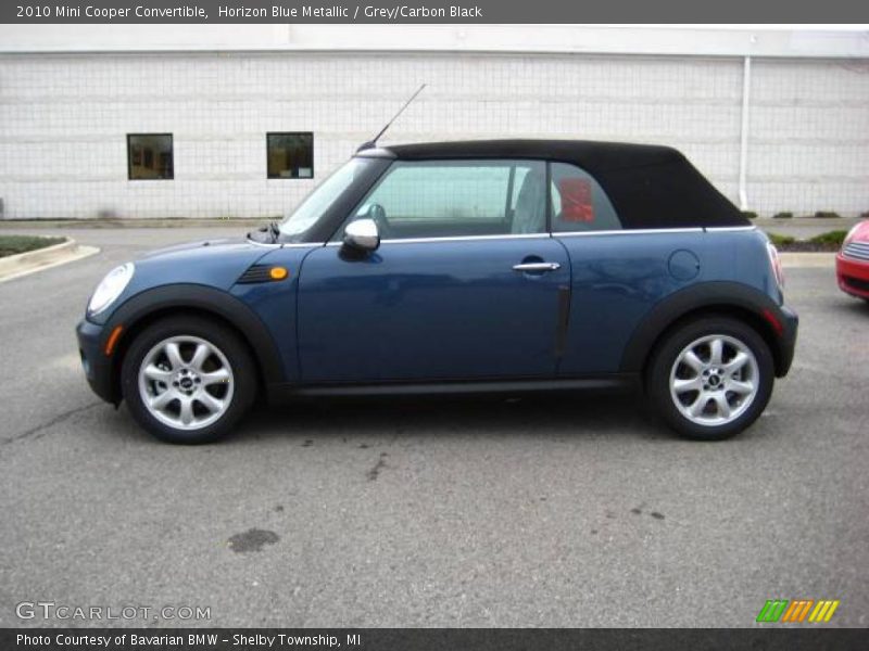 Horizon Blue Metallic / Grey/Carbon Black 2010 Mini Cooper Convertible