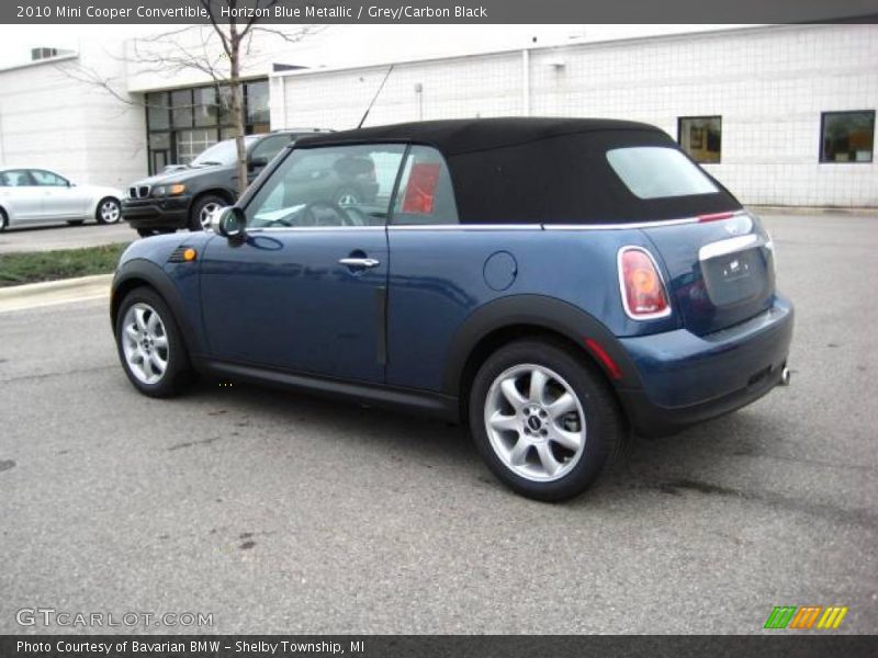 Horizon Blue Metallic / Grey/Carbon Black 2010 Mini Cooper Convertible