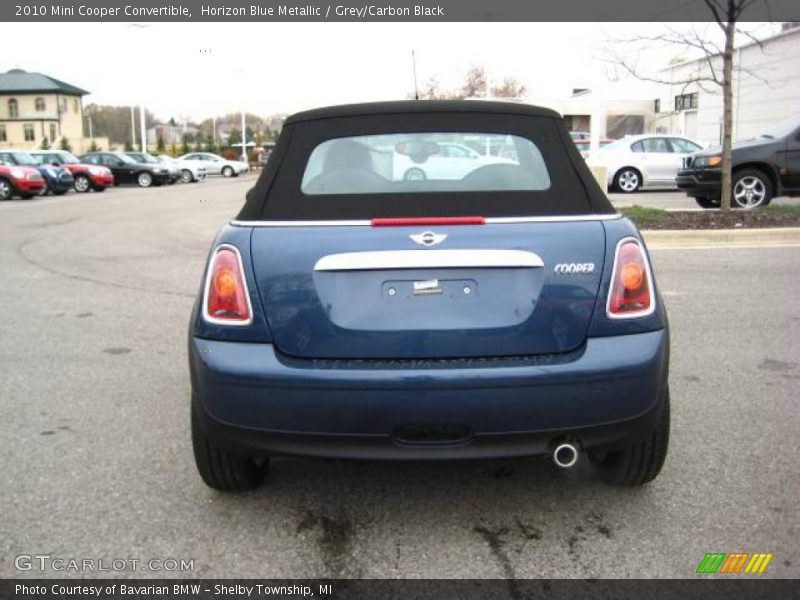 Horizon Blue Metallic / Grey/Carbon Black 2010 Mini Cooper Convertible