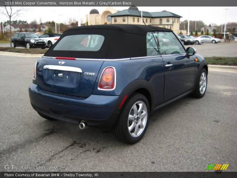 Horizon Blue Metallic / Grey/Carbon Black 2010 Mini Cooper Convertible