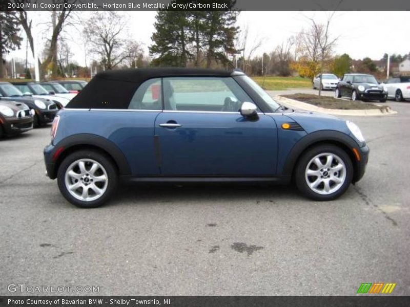 Horizon Blue Metallic / Grey/Carbon Black 2010 Mini Cooper Convertible