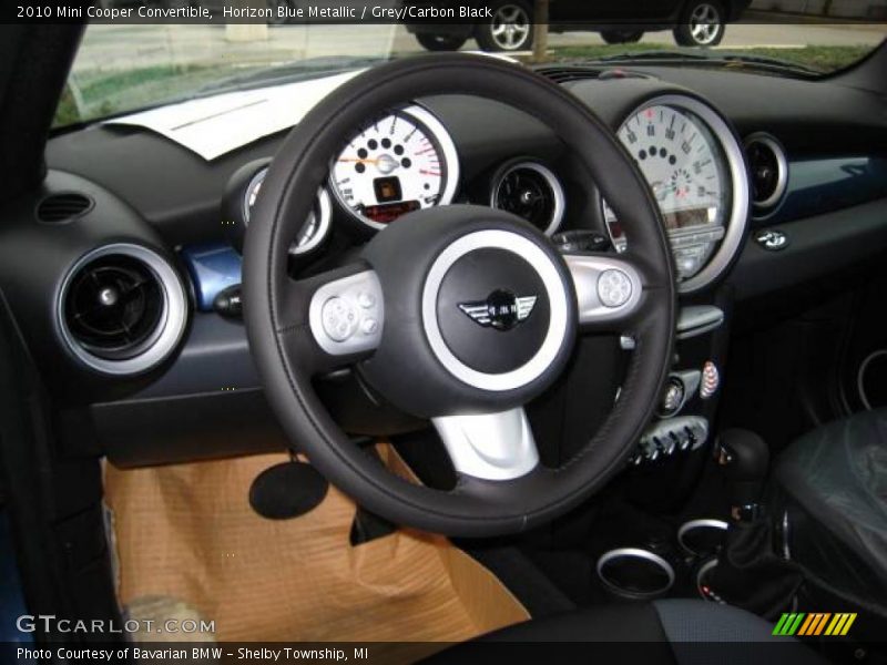 Horizon Blue Metallic / Grey/Carbon Black 2010 Mini Cooper Convertible
