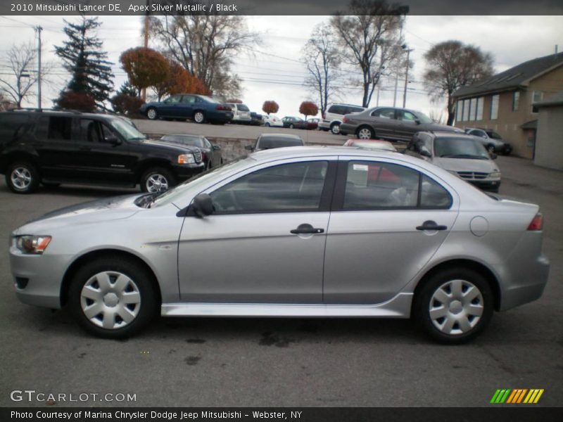 Apex Silver Metallic / Black 2010 Mitsubishi Lancer DE