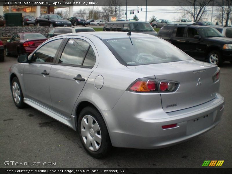 Apex Silver Metallic / Black 2010 Mitsubishi Lancer DE