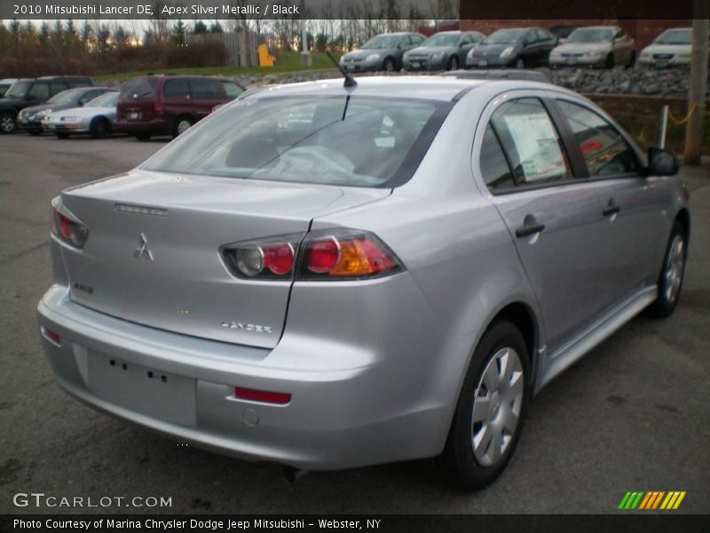 Apex Silver Metallic / Black 2010 Mitsubishi Lancer DE
