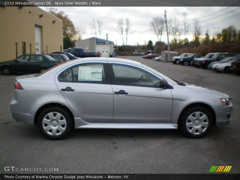 Apex Silver Metallic / Black 2010 Mitsubishi Lancer DE