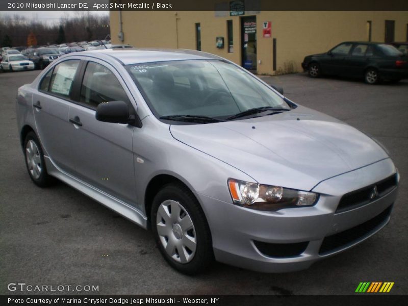 Apex Silver Metallic / Black 2010 Mitsubishi Lancer DE