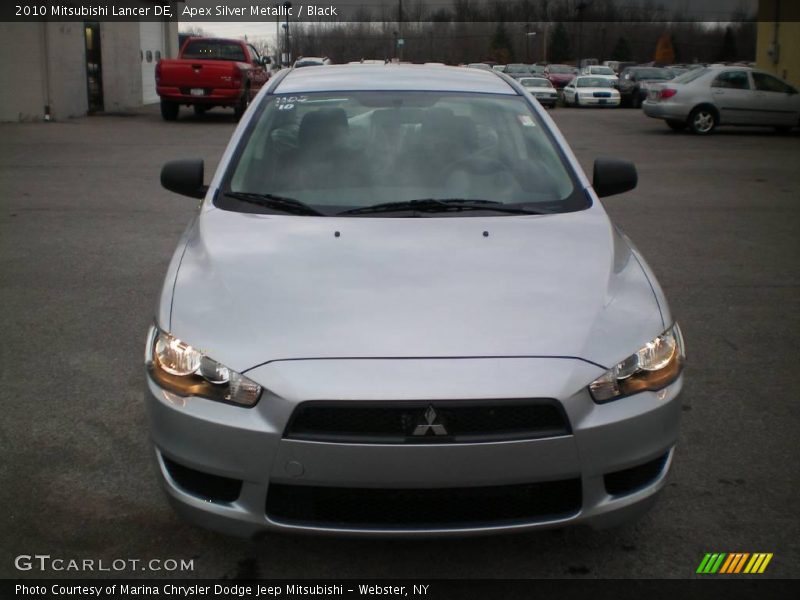Apex Silver Metallic / Black 2010 Mitsubishi Lancer DE