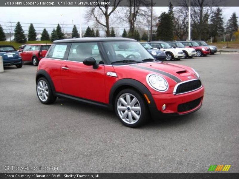Chili Red / Grey/Carbon Black 2010 Mini Cooper S Hardtop