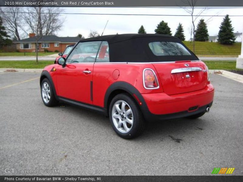 Chili Red / Grey/Carbon Black 2010 Mini Cooper Convertible