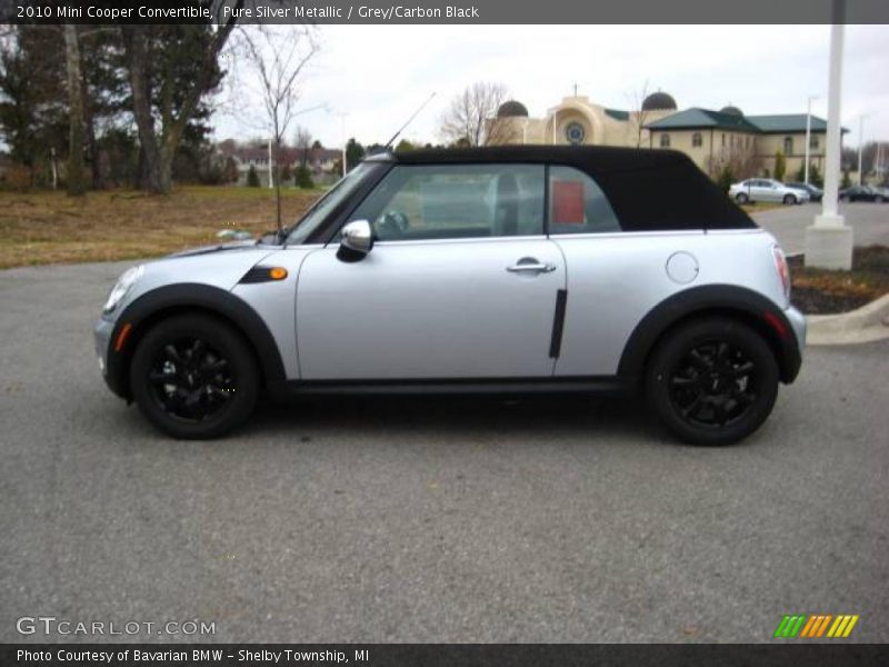 Pure Silver Metallic / Grey/Carbon Black 2010 Mini Cooper Convertible