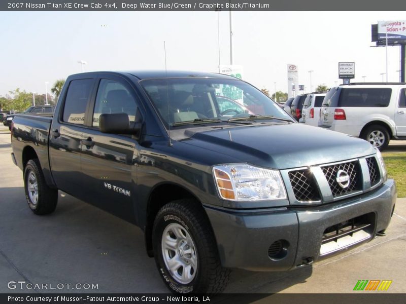 Deep Water Blue/Green / Graphite Black/Titanium 2007 Nissan Titan XE Crew Cab 4x4