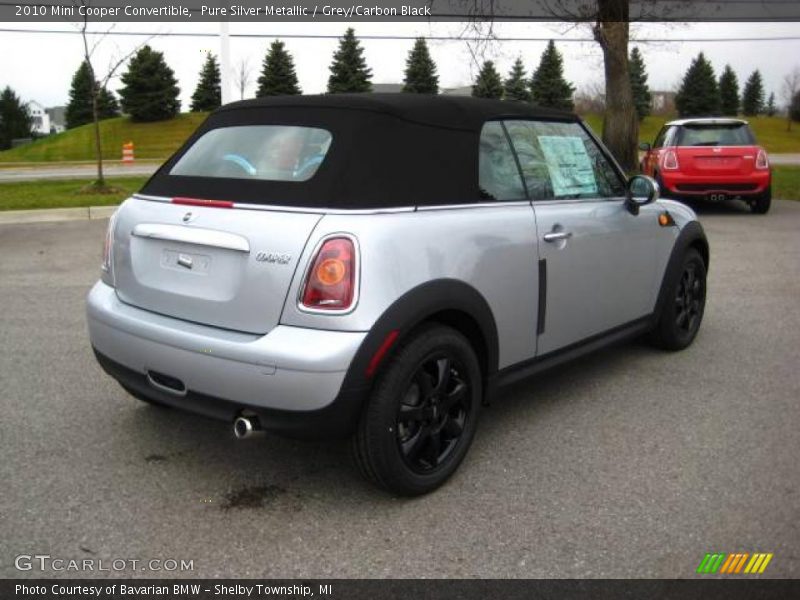 Pure Silver Metallic / Grey/Carbon Black 2010 Mini Cooper Convertible