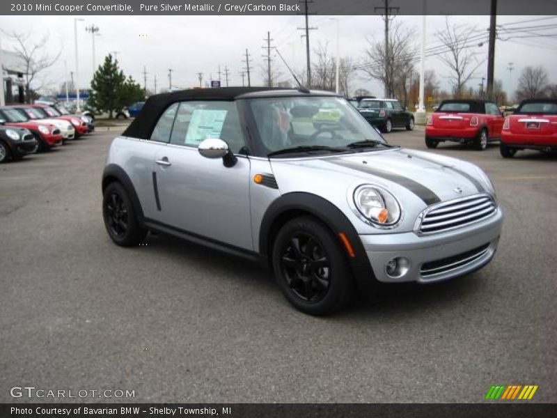 Pure Silver Metallic / Grey/Carbon Black 2010 Mini Cooper Convertible