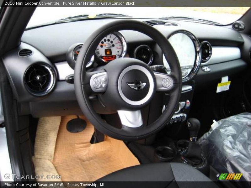 Pure Silver Metallic / Grey/Carbon Black 2010 Mini Cooper Convertible