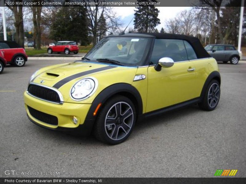 Interchange Yellow / Interchange Yellow Cloth/Leather 2010 Mini Cooper S Convertible
