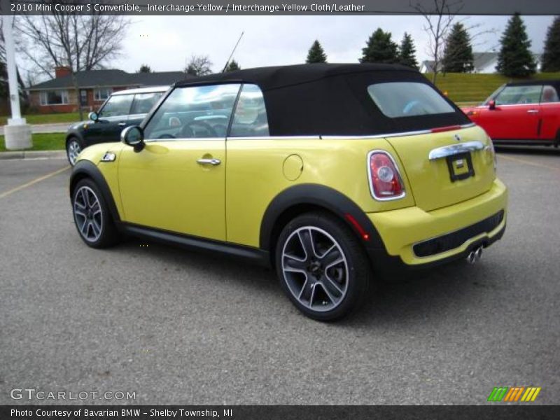 Interchange Yellow / Interchange Yellow Cloth/Leather 2010 Mini Cooper S Convertible