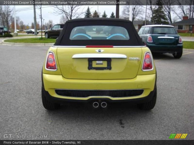 Interchange Yellow / Interchange Yellow Cloth/Leather 2010 Mini Cooper S Convertible