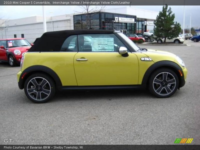 Interchange Yellow / Interchange Yellow Cloth/Leather 2010 Mini Cooper S Convertible