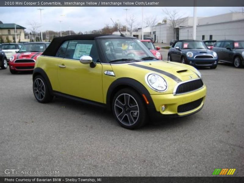 Interchange Yellow / Interchange Yellow Cloth/Leather 2010 Mini Cooper S Convertible