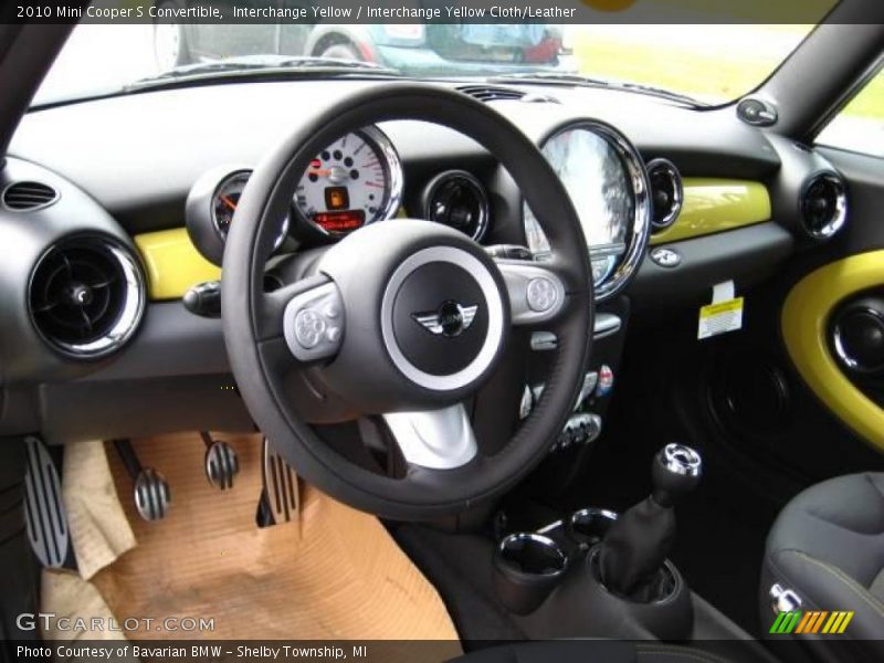 Interchange Yellow / Interchange Yellow Cloth/Leather 2010 Mini Cooper S Convertible