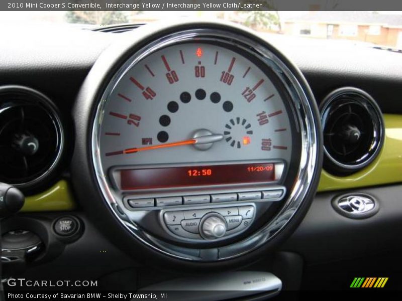 Interchange Yellow / Interchange Yellow Cloth/Leather 2010 Mini Cooper S Convertible