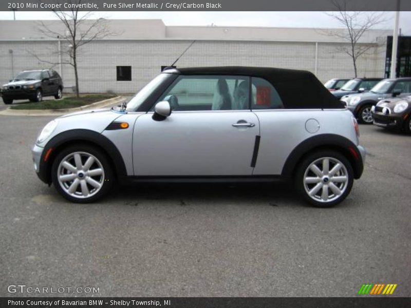 Pure Silver Metallic / Grey/Carbon Black 2010 Mini Cooper Convertible