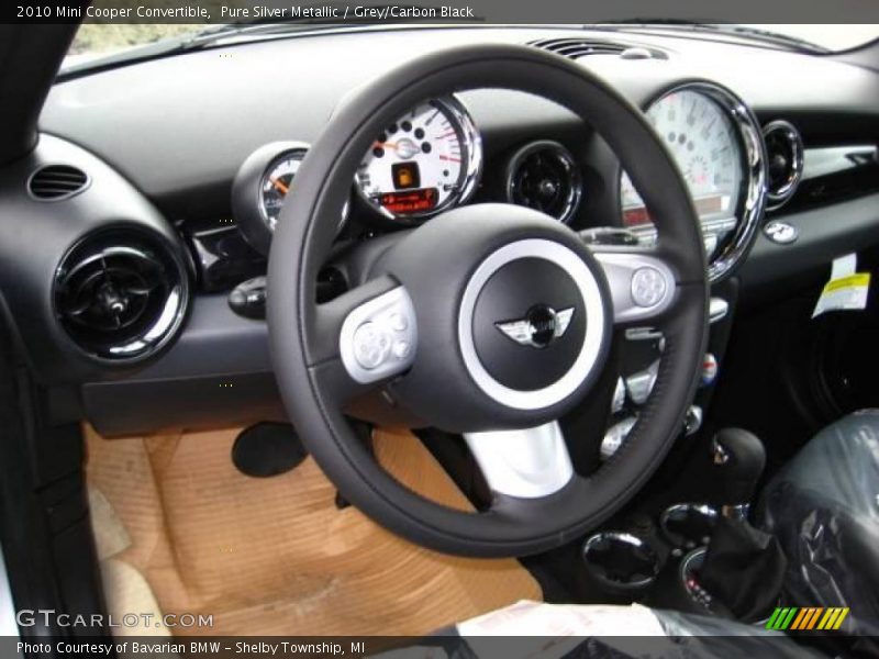 Pure Silver Metallic / Grey/Carbon Black 2010 Mini Cooper Convertible