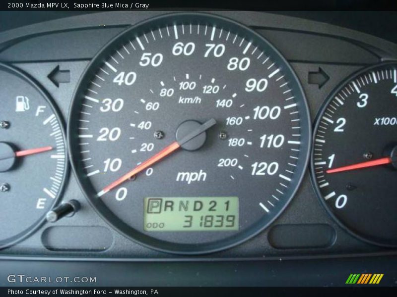 Sapphire Blue Mica / Gray 2000 Mazda MPV LX