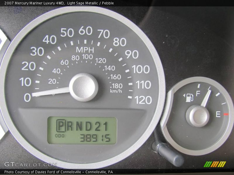 Light Sage Metallic / Pebble 2007 Mercury Mariner Luxury 4WD
