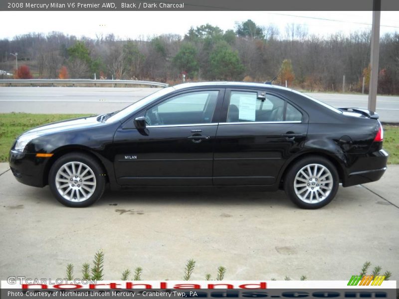 Black / Dark Charcoal 2008 Mercury Milan V6 Premier AWD