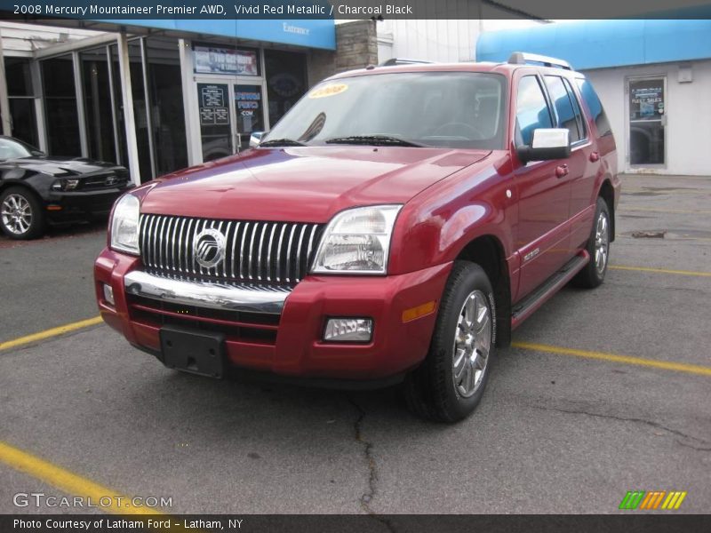 Vivid Red Metallic / Charcoal Black 2008 Mercury Mountaineer Premier AWD
