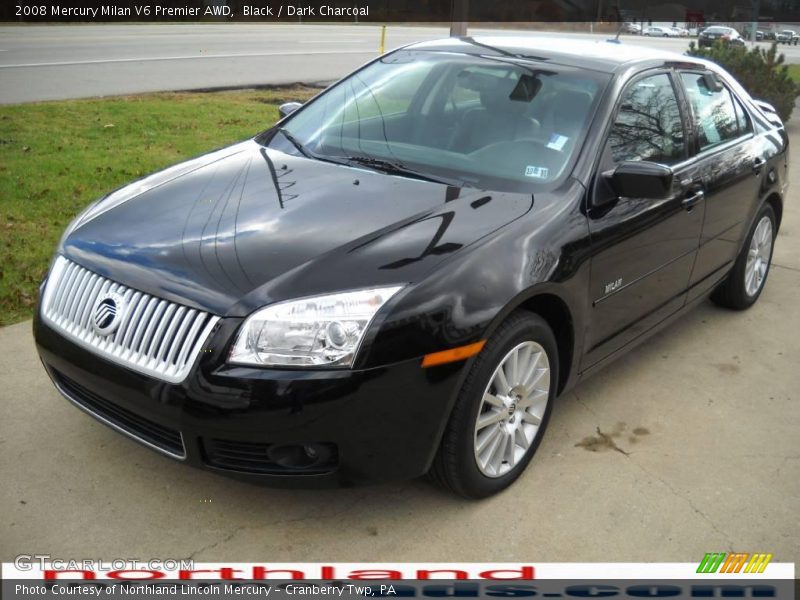 Black / Dark Charcoal 2008 Mercury Milan V6 Premier AWD