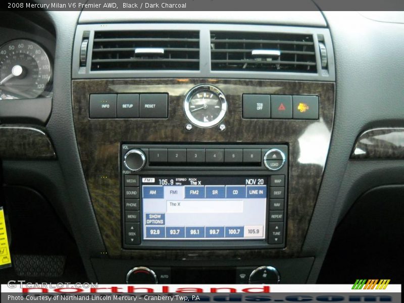 Black / Dark Charcoal 2008 Mercury Milan V6 Premier AWD