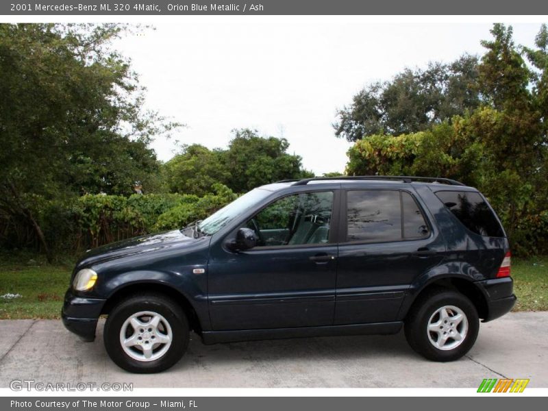 Orion Blue Metallic / Ash 2001 Mercedes-Benz ML 320 4Matic