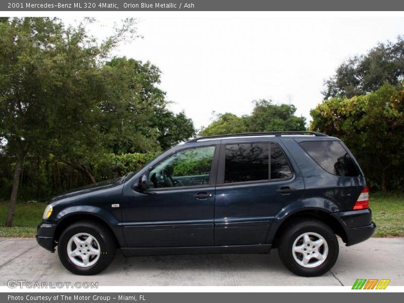 Orion Blue Metallic / Ash 2001 Mercedes-Benz ML 320 4Matic