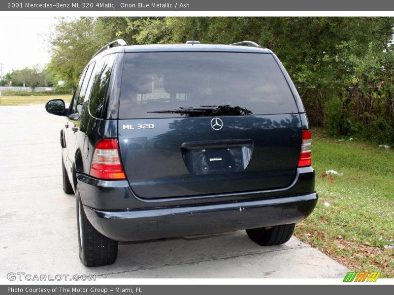 Orion Blue Metallic / Ash 2001 Mercedes-Benz ML 320 4Matic