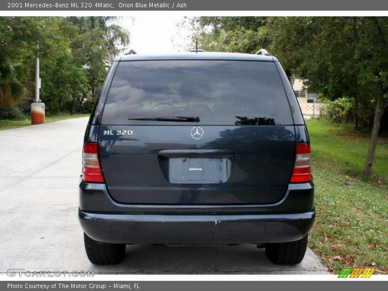 Orion Blue Metallic / Ash 2001 Mercedes-Benz ML 320 4Matic