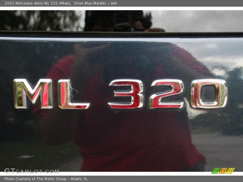 Orion Blue Metallic / Ash 2001 Mercedes-Benz ML 320 4Matic