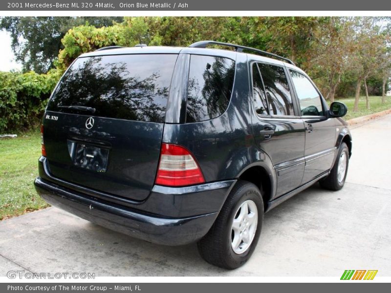 Orion Blue Metallic / Ash 2001 Mercedes-Benz ML 320 4Matic