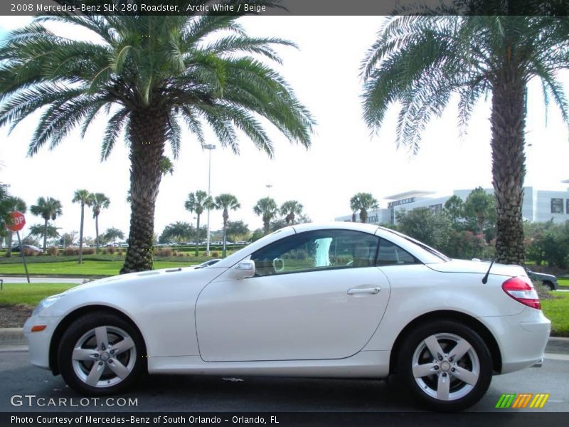 Arctic White / Beige 2008 Mercedes-Benz SLK 280 Roadster