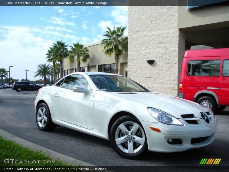 Arctic White / Beige 2008 Mercedes-Benz SLK 280 Roadster