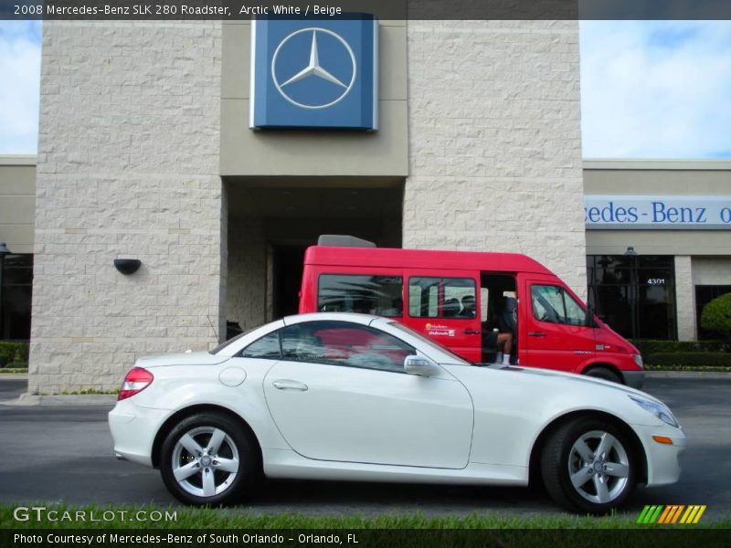 Arctic White / Beige 2008 Mercedes-Benz SLK 280 Roadster