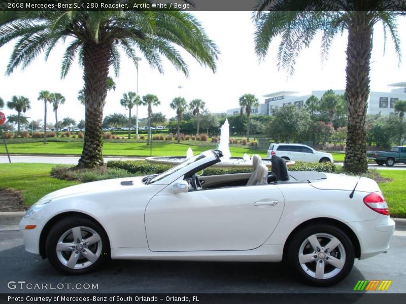 Arctic White / Beige 2008 Mercedes-Benz SLK 280 Roadster