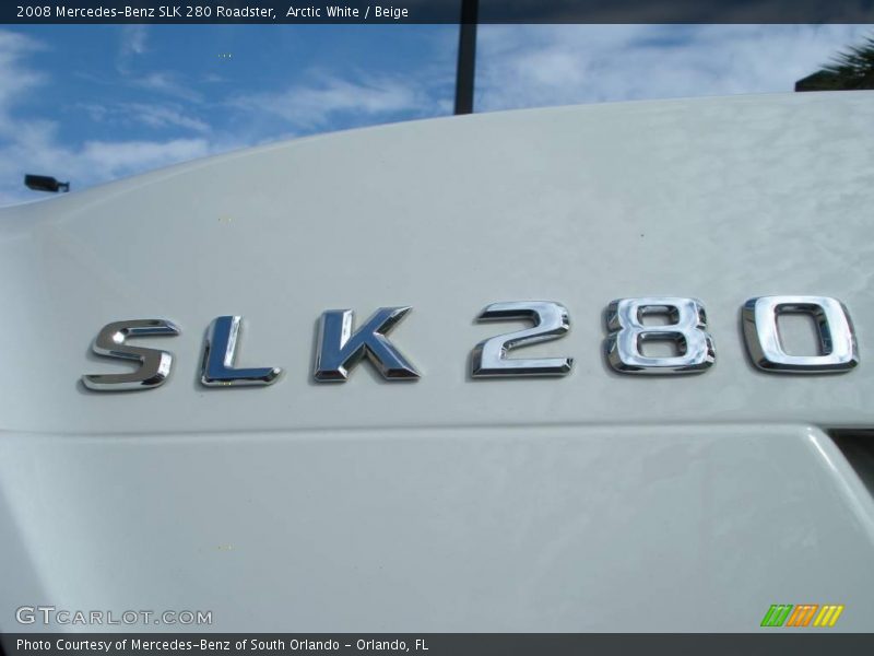 Arctic White / Beige 2008 Mercedes-Benz SLK 280 Roadster